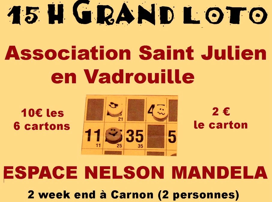 Grand loto de Saint Julien en Vadrouille 2023