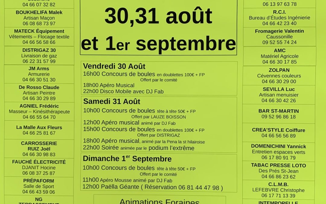 Saint Julien Les Rosiers en Fête 2019